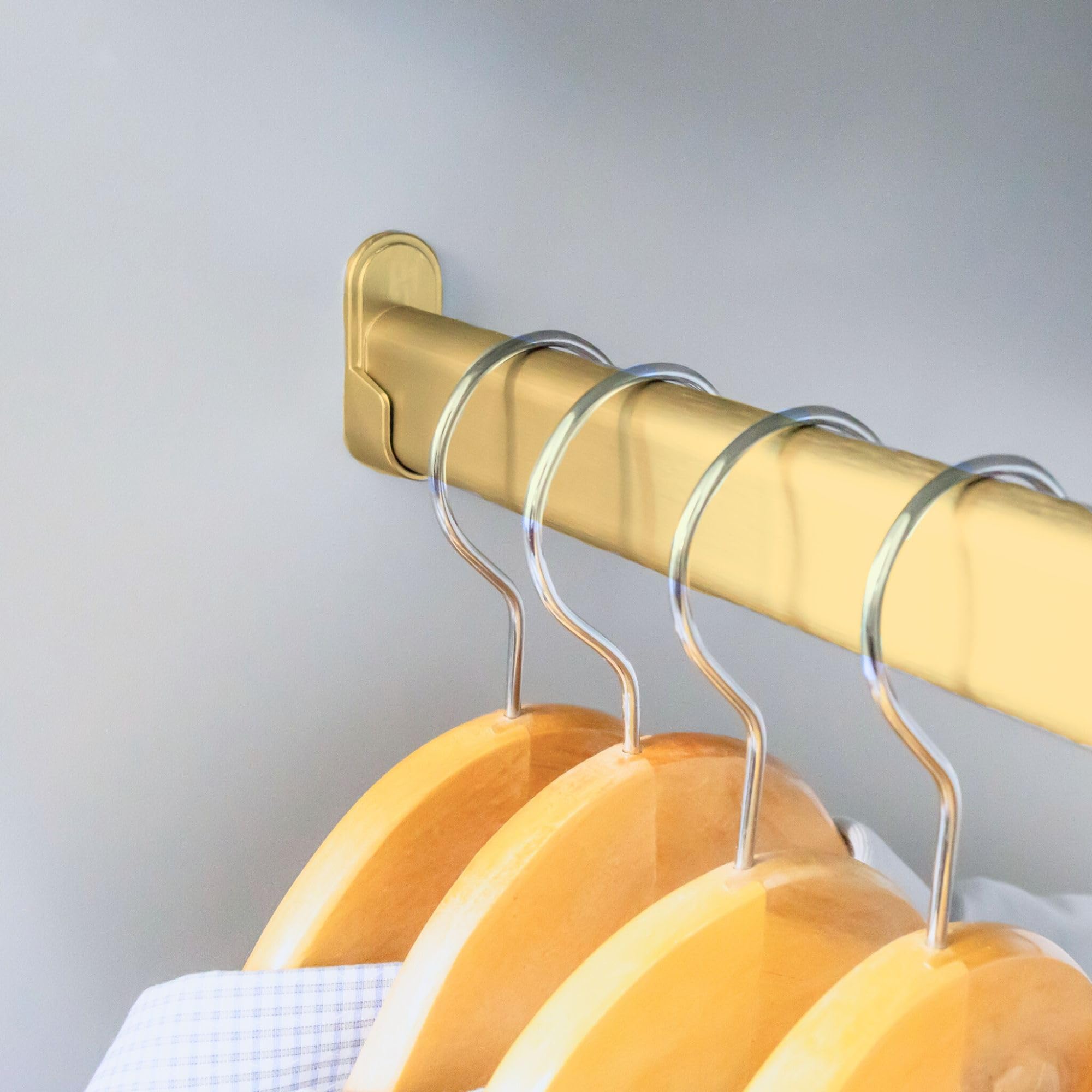 Oval Closet Rod CUSTOM CUT TO SIZE. Up to 92 inches long! Choose Finish. Includes End Supports.