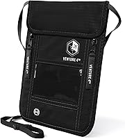 Vista 40 de Venture 4th bolsa de cuello de viaje con traba RFID, gris), V4-01-NP-GR