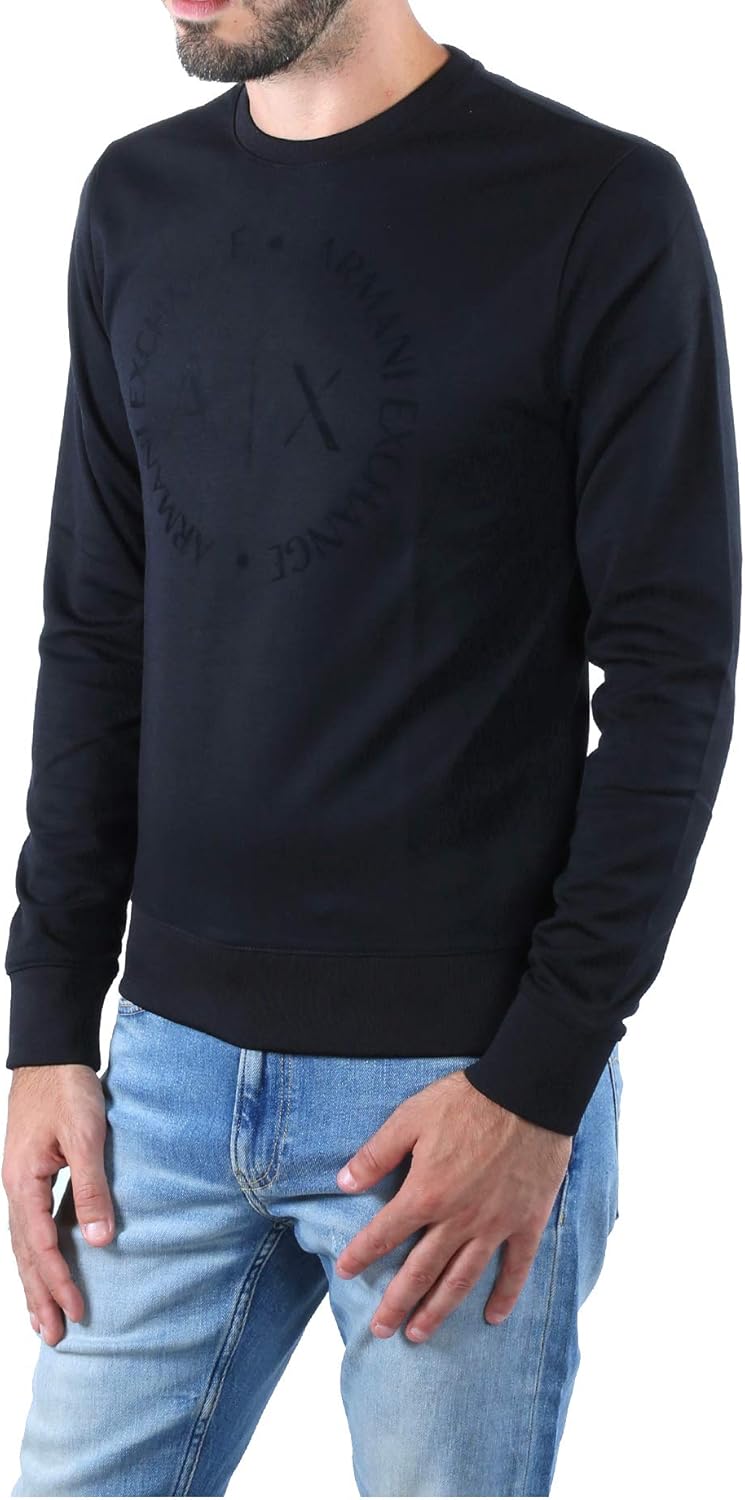 A|X ARMANI EXCHANGE mens Long Sleeve Sweatshirt With Big Logo - Image 2