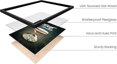 Miniatura 2 de HAUS AND HUES Arte motivacional enmarcado, decoración de pared para la oficina en casa, arte de dinero para pared, citas de negocios, imágenes