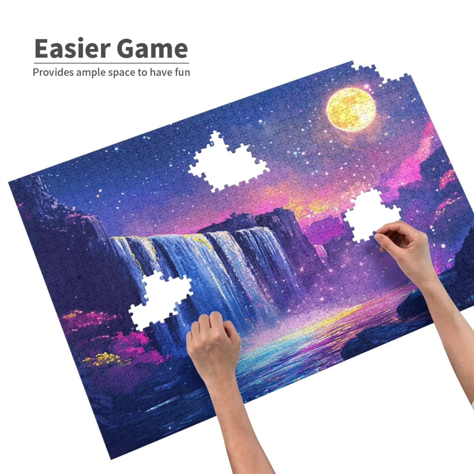Puzzle fantastyczne 1500 elementów, krajobraz, puzzle dla dorosłych, z pudełkiem na prezent, duże drewniane puzzle dla dorosłych, gra zręcznościowa dla całej rodziny, prezenty dla kobiet, 87 x 57 cm