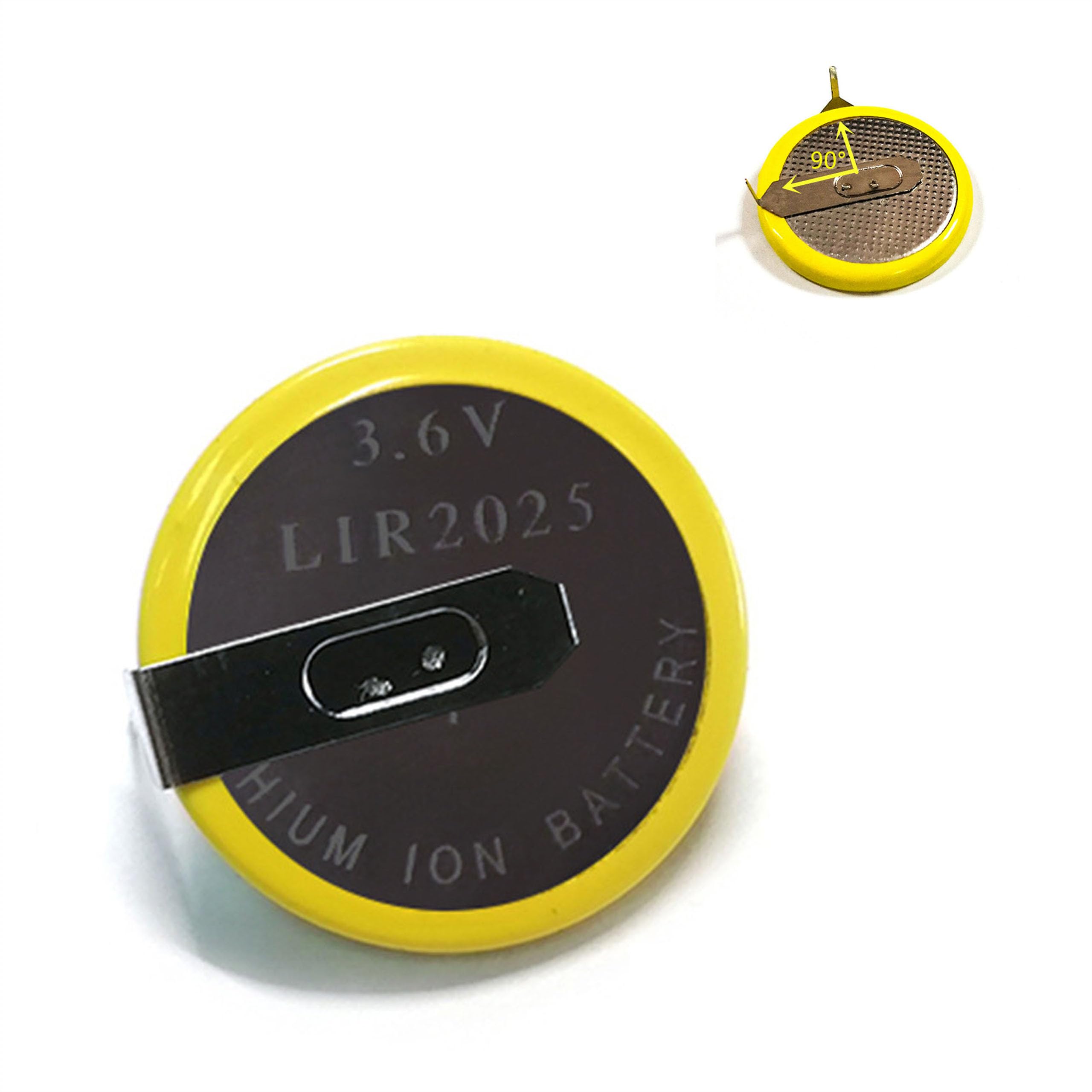 Replacement for LIR2025 Battery for BMW Mini/3 5 7 Series M3 M5 M6 Z3 Z4 Z8 E81 E46 E39 E63 E38 E83 E53 E36 E85 1996-2012 Keyless Entry Remote Smart Car Key Fob Shell (90 Degree Leg-A)