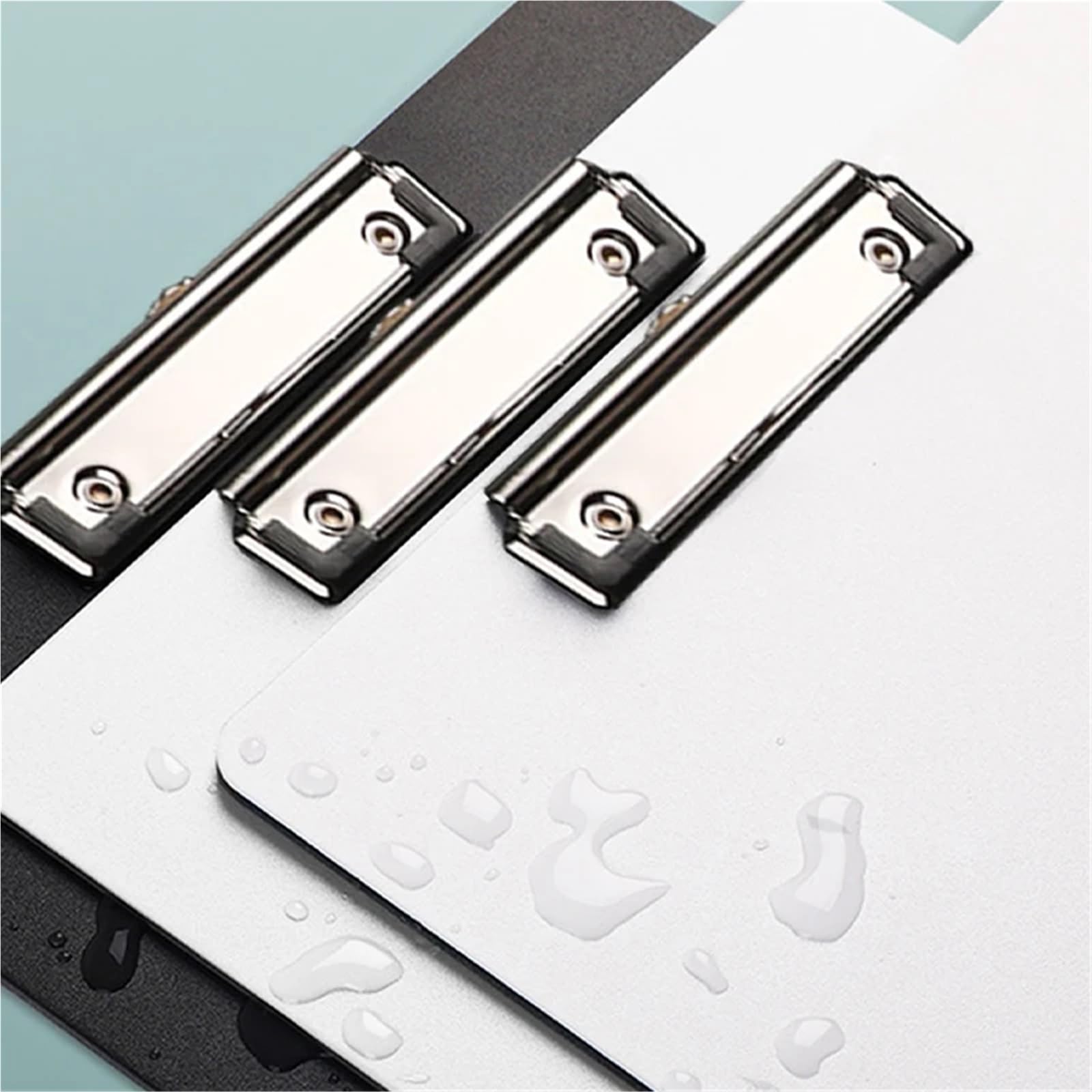 Clips para portapapeles montables, 20/40 unidades, clips de metal con agarre de goma para clase de negocios, suministros de papelería escolar, oficina (40 unidades)