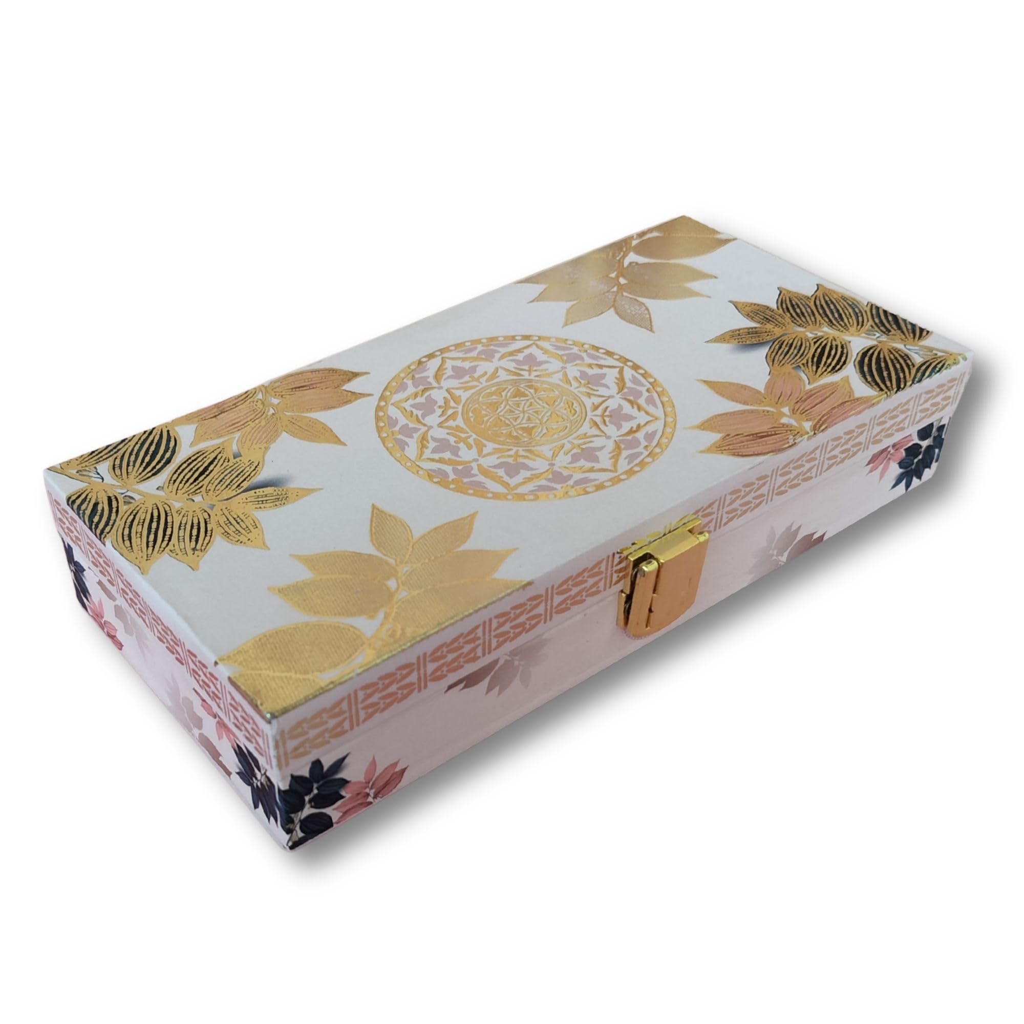 PAPER BEING 1 Pc Golden Leaves Designer Money & Shagun CashBox|Designer Multi-Purpose Box for Cash Gaddi, Jewellery, Sagun Money, Gifts | For Weddings & Festive Gifting-image-22