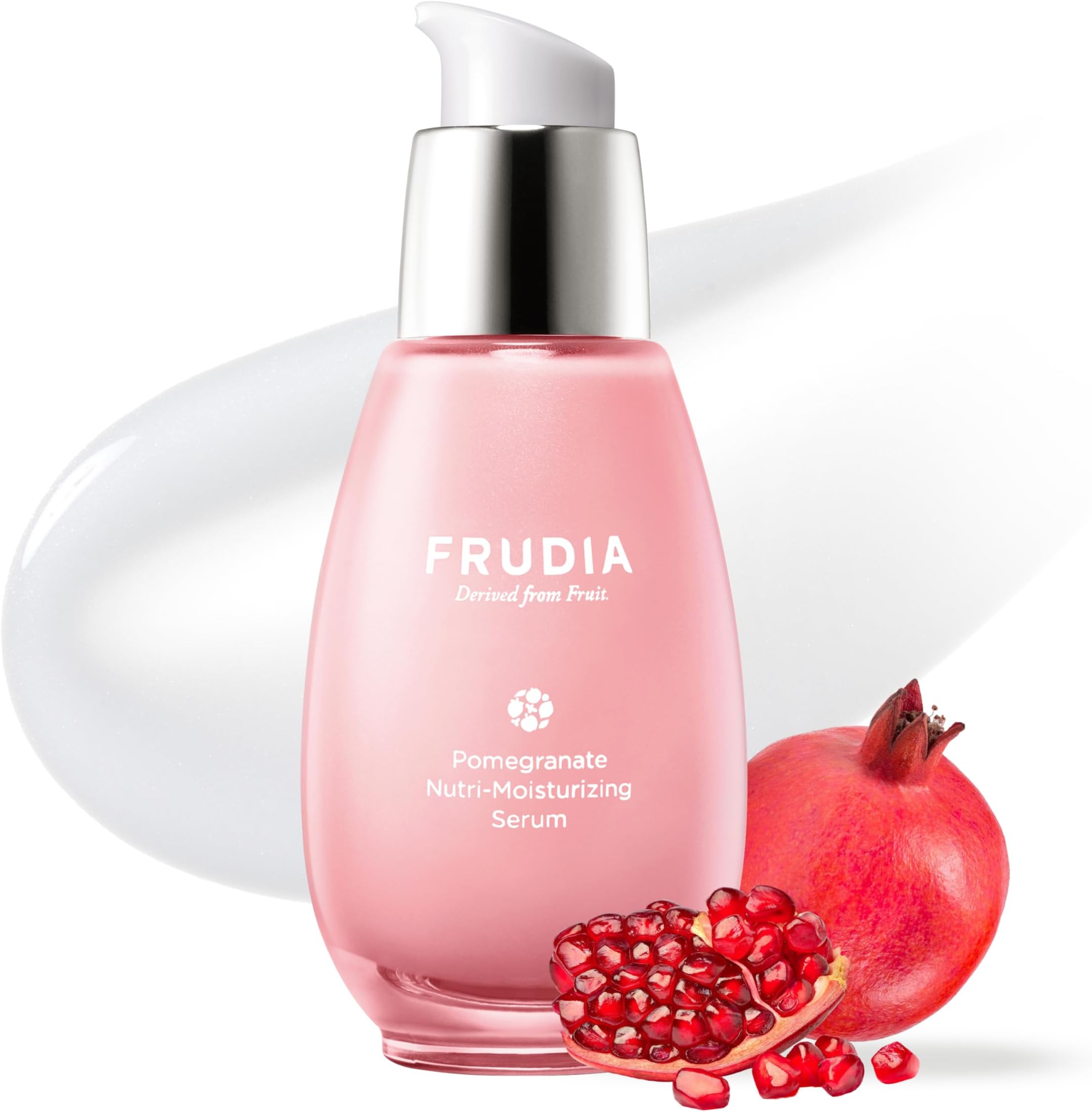 FRUDIA. Pomegranate Nutri-Moisturizing Serum. Pomegranate Extract with Polyphenol. Antioxidant Properties. Soothes Sensitive Skin and Reduces Wrinkles. Content 50 g.