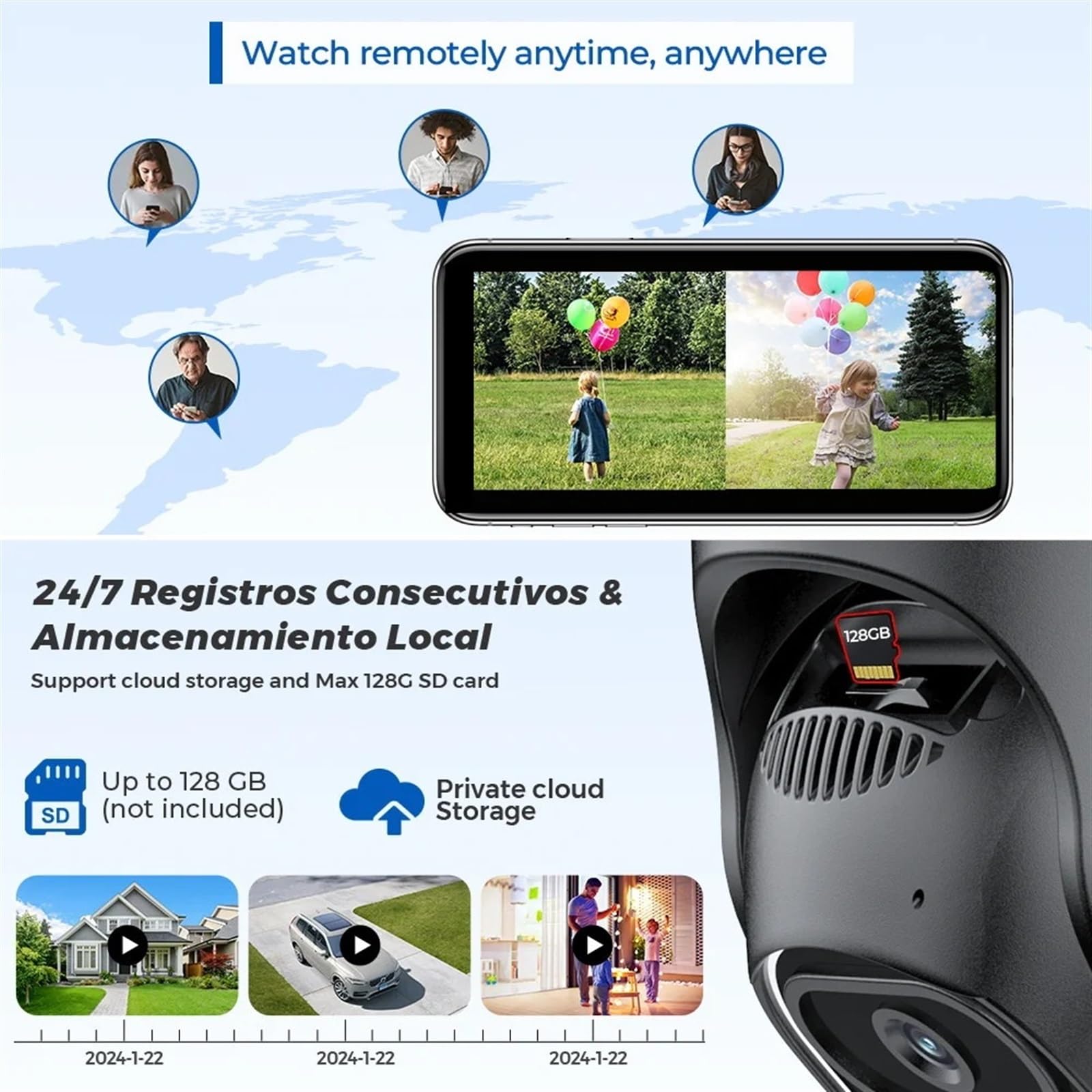 Kamera bezpieczeństwa zewnętrzna, Kamera monitorująca 4K 8MP podwójny obiektyw 4X zoom cyfrowy AI wykrywanie człowieka bezprzewodowe kamery zewnętrzne PTZ IP Kamera bezpieczeństwa domowego WiFi z wido