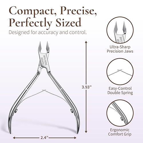 Miniatura 3 de Cortador de cutículas profesional con doble resorte, herramienta perfecta para el cuidado de las uñas para manicura y pedicura belleza en el hogar