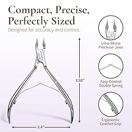Professional Cuticle Cutter Trimmer Manicure Tools with Double Spring- Perfect Nail Care Tool for Manicure & Pedicure Beauty at Home/Spa/Saloon