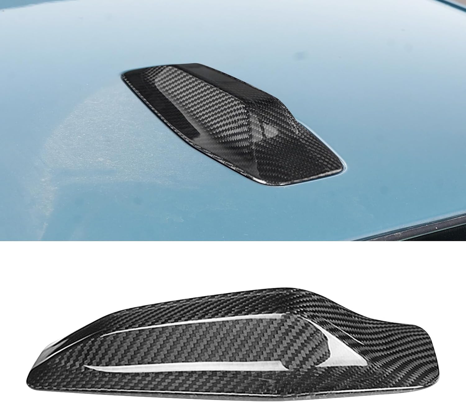 Compatible with Antenna Cover Shark Fin Trim Hood Real Carbon Fiber Automotive Roof Aerials for BMW 1 2 4 7 Series U60 F26/G26 I4 U11(Black)