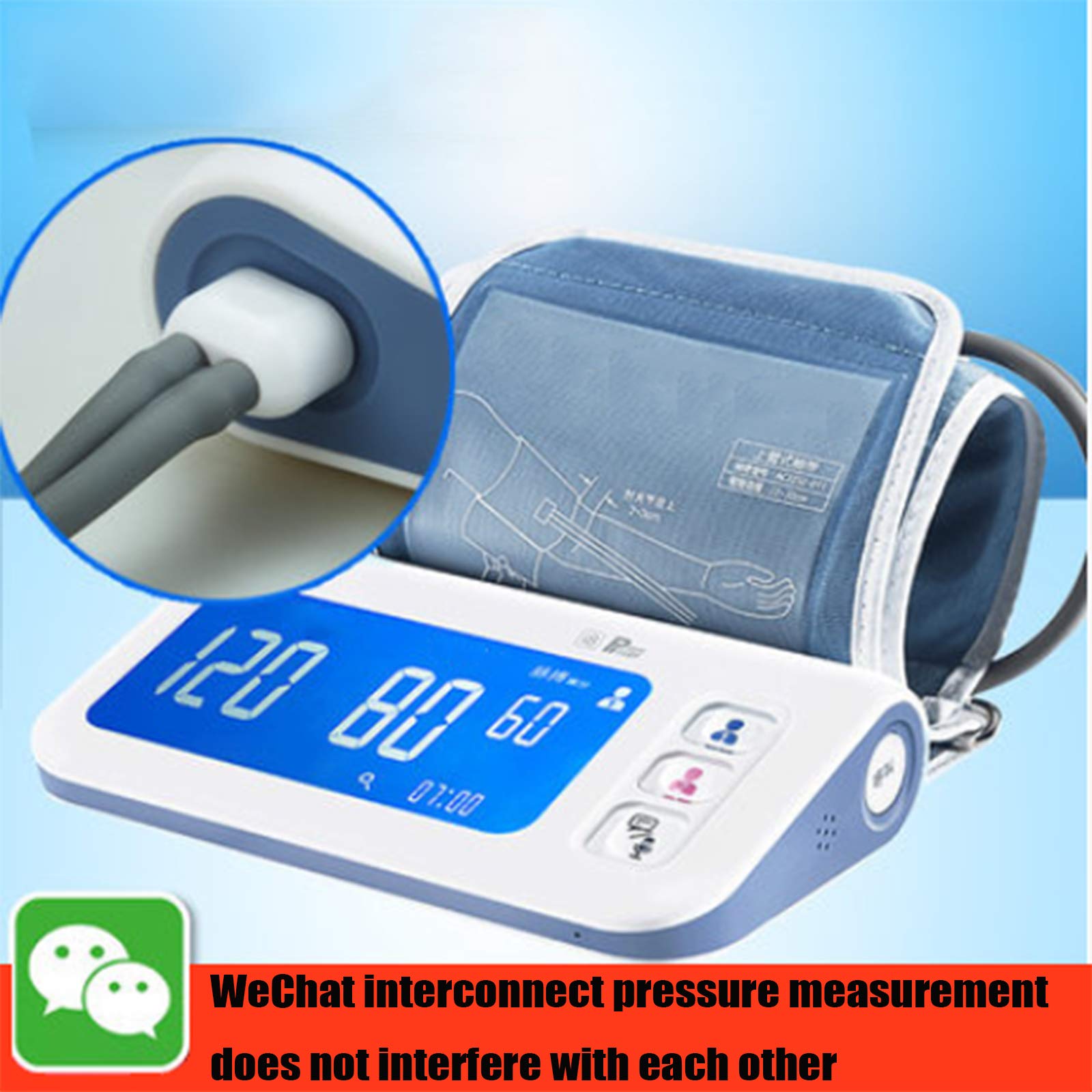 Monitor De Presión Arterial Electrónico Tipo De Brazo Presión Arterial Hogar Instrumento De Medición De Presión Arterial De Precisión Totalmente Automático Esfigmomanómetro