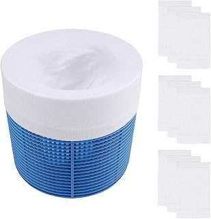 DEXIDUO Panier de Skimmer de Piscine 10 pièces, Chaussettes de Skimmer de Piscine, Filtre de Chaussettes de Skimmer de Piscine, Filtre de Skimmer de Piscine, Protection de Filtre pour protéger, Blanc