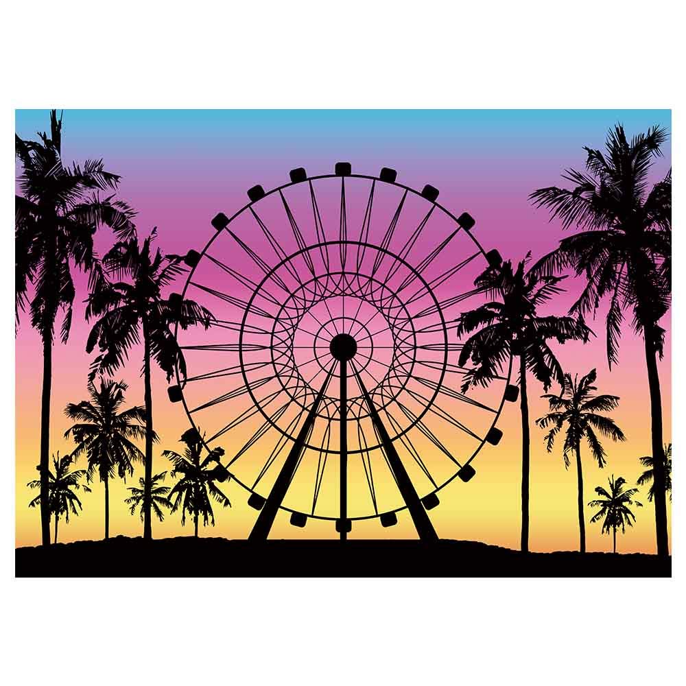 Buy Funnytree 7x5FT Summer Seaside Ferris Wheel Photography Backdrop