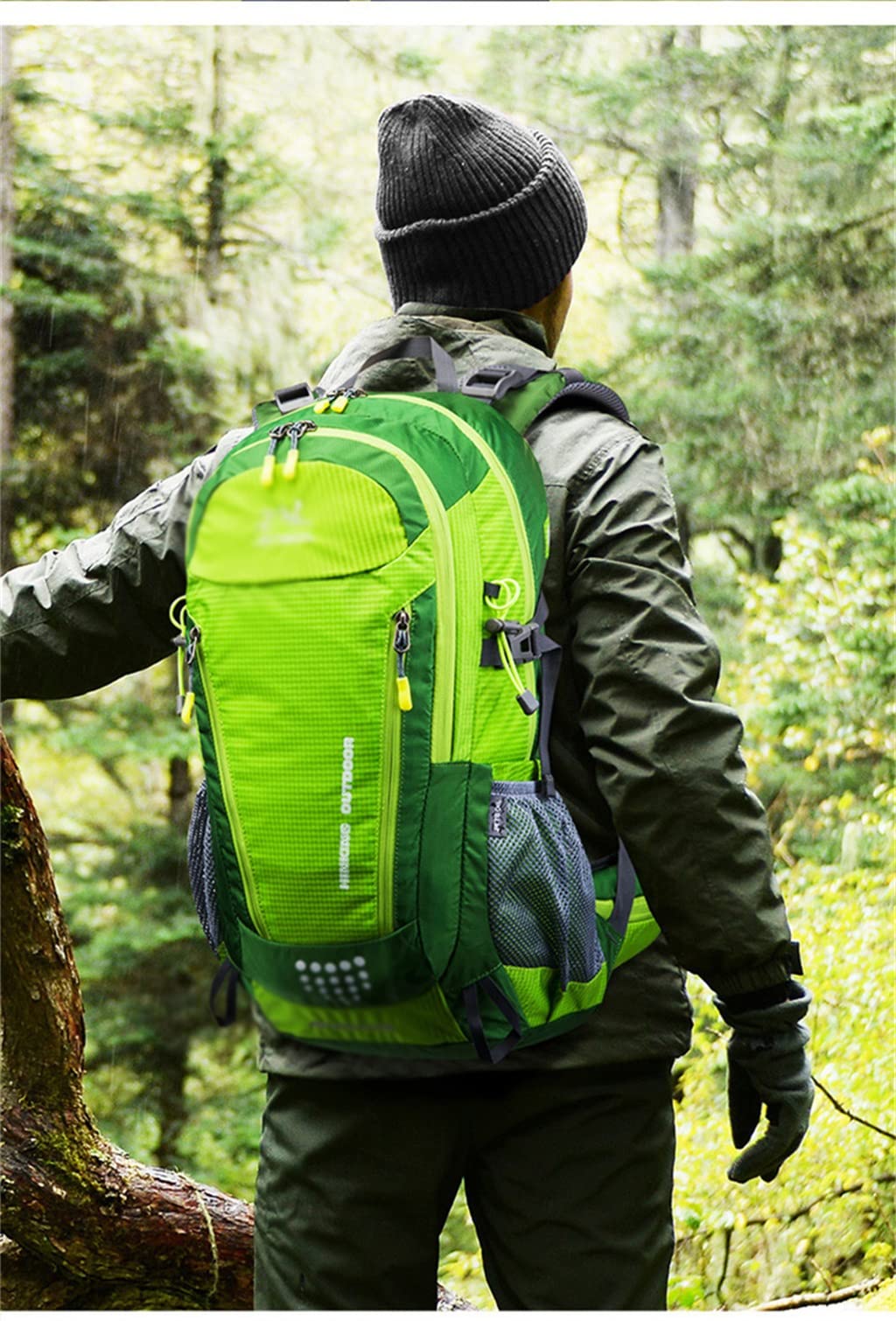 Zaino da Campeggio da 40 Litri Zaino da Escursionismo da Viaggio Borsa da Esterno con parapioggia(C)