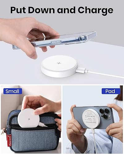 Miniatura 13 de Cargador inalámbrico, soporte de carga inalámbrica rápida de 15 W [adaptador incluido], compatible con iPhone 15 14 13 12 11 Pro Max XS XR X 8