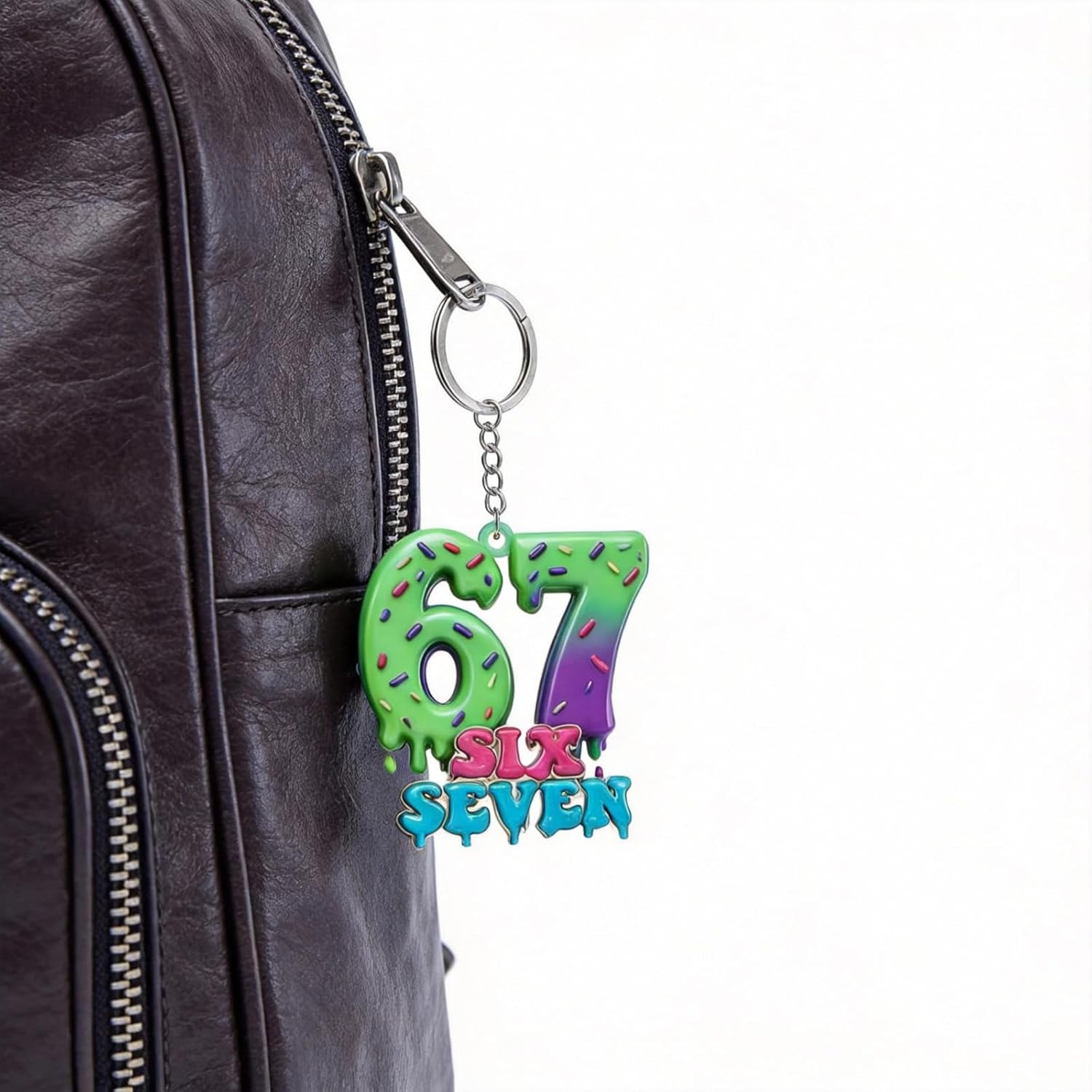 choice of all 67 Valentines 6PCS 67 Keychain Gifts Meme Keychain Six Seven Bag Charm Keyrings for Party Favors - Image 2