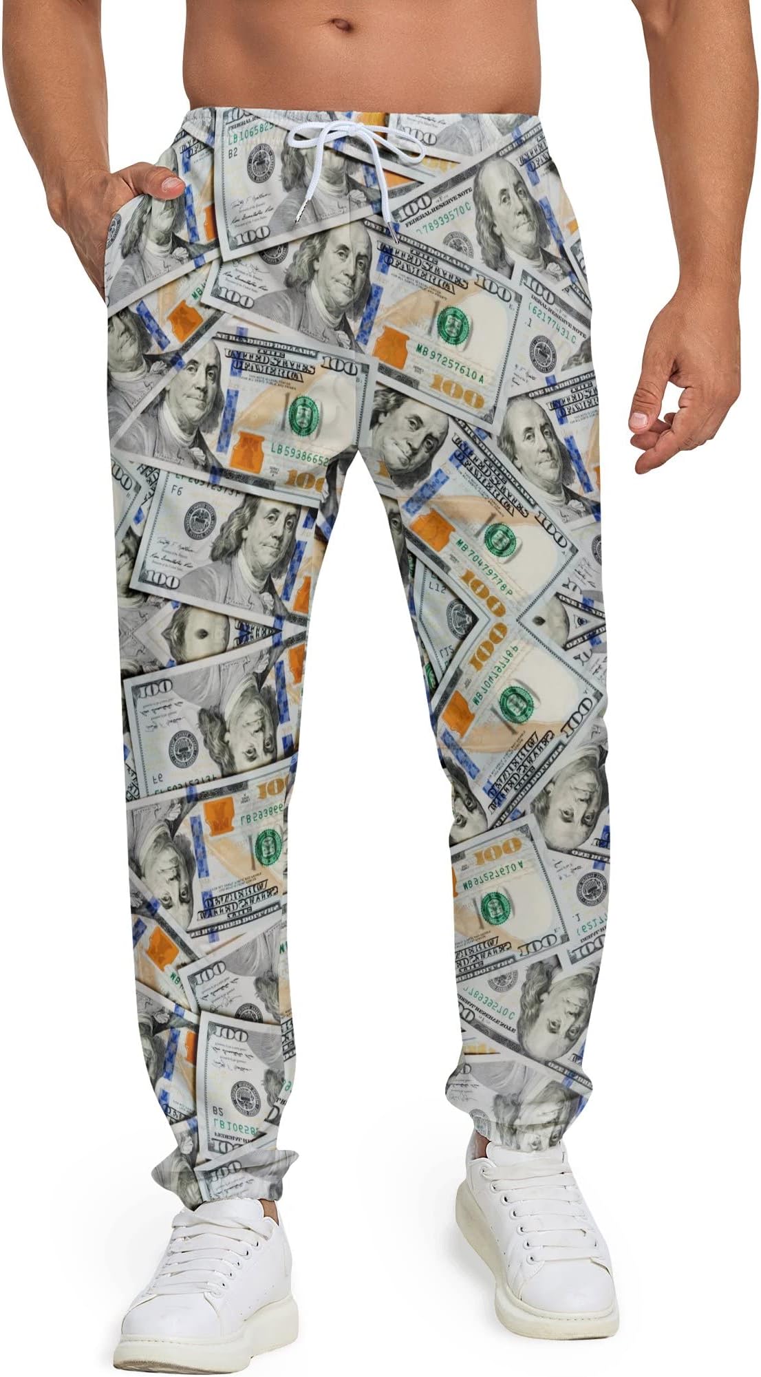 INZVKJLUSweatpants for Men Joggers Pant 3D Printed Sports Pants Workout Pants with 2 Side Pockets