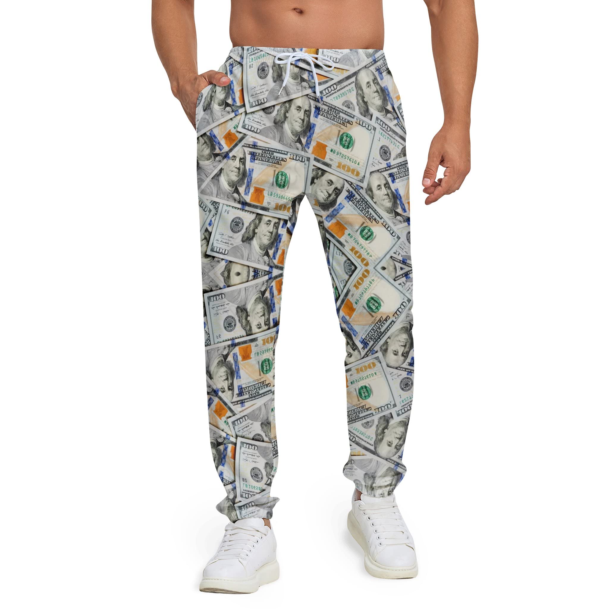 INZVKJLUSweatpants for Men Joggers Pant 3D Printed Sports Pants Workout Pants with 2 Side Pockets