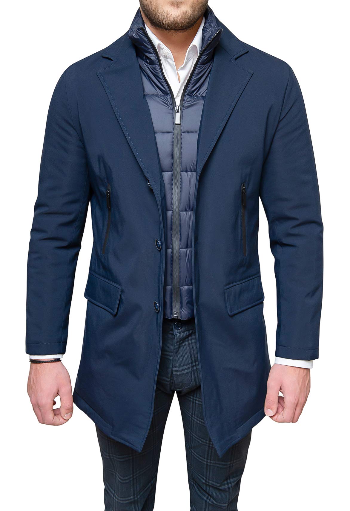 Giaccone piumino uomo Sartoriale giacca Soprabito Elegante casual Invernale