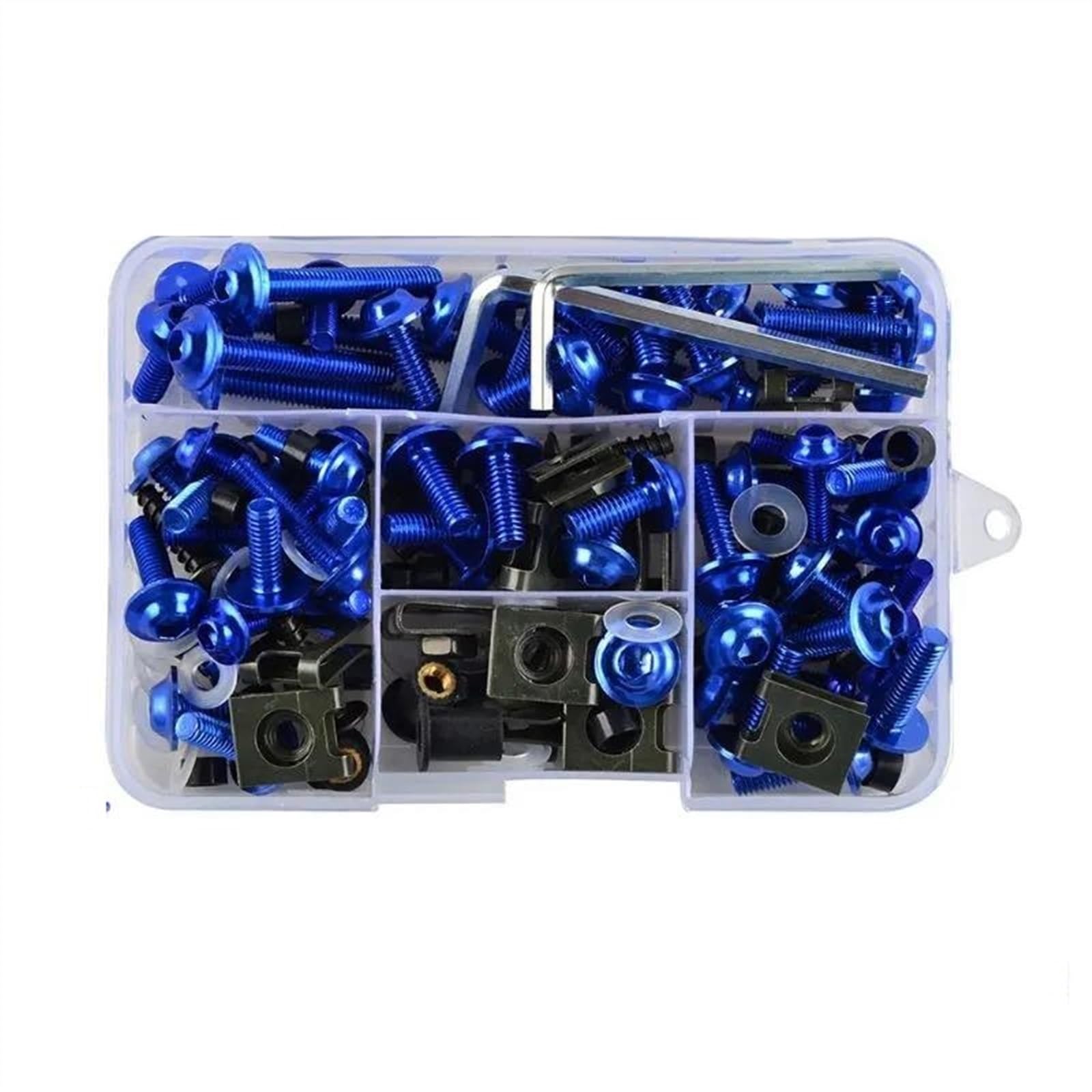 Motorcycle Windscreen Fairing Bolt Nut Screw Fastener Clip For CBR600RR CBR900RR CBR929RR CBR1000RR CBR 600RR CNC Alloy(Blu)