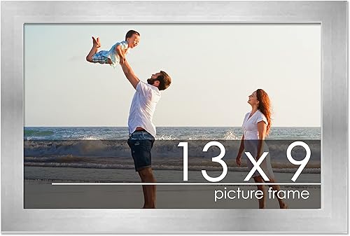 Miniatura 62 de Marco de 28 x 36 pulgadas de madera de peltre plateado con plexiglás acrílico UV, parte trasera de tablero de espuma y accesorios incluidos