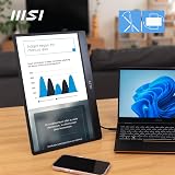 MSI PRO MP161 E2U 15.6 Inch Full HD Portable Monitor - 1920 x 1080 IPS Panel, 60Hz, Eye-Friendly Screen (PC, Laptop, Mobile), Speakers, Enhanced Chassis & Kickstand - Mini-HDMITM 2.0b (FHD@60Hz), 2 x USB Type-C - 7
