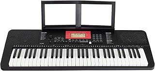Classic Cantabile LK-290 Leuchttasten-Keyboard - 61 Tasten mit Anschlagdynamik - 580 Klänge und 200 Begleitrhythmen - Anschlüsse für Kopfhörer, Sustain-Pedal und MP3-Player - schwarz