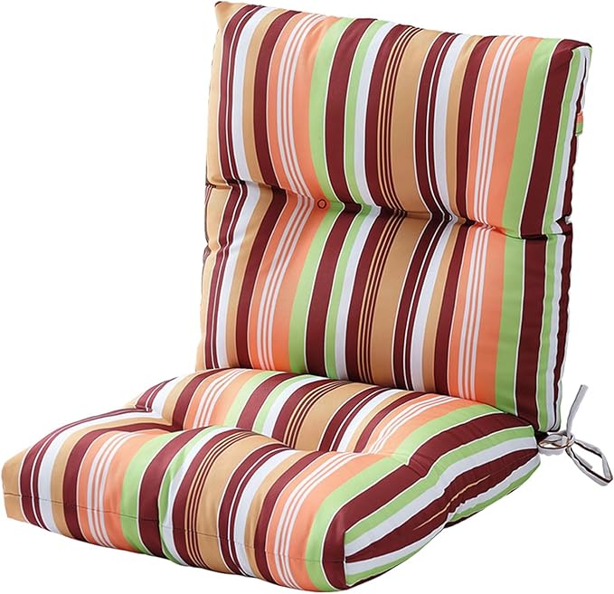 FILUXE Chair Pads, Seat/Back Patio Cushions Waterproof Solid Tufted Pillow, Indoor