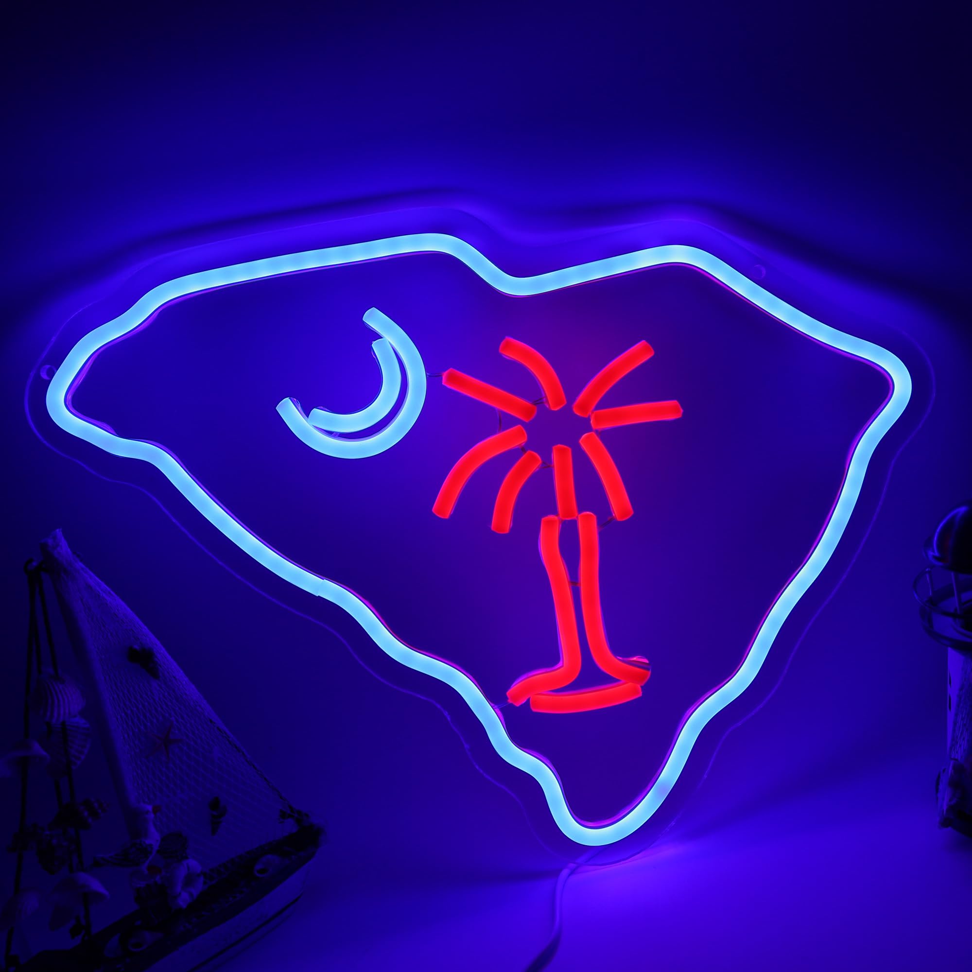 tree moon neon sign USB Powered for kids Room Decor LED Neon Signs led Neon Light sign for Wall Decor Game Room Man Cave Pub Party restaurant bar hub Birthday Gifts 15 * 11.4 Inch โ image 1