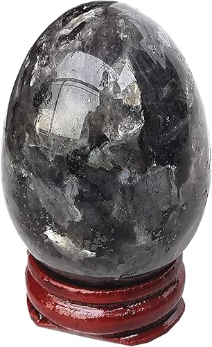 Angelgogo - Chakra de meditación con forma de huevo de obsidiana negra y decoración del hogar, juego de piedras preciosas y cristales de equilibrio,