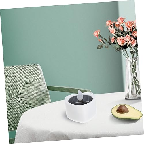 Miniatura 8 de Angoily 4 unids luz de vela solar sin llama velas eléctricas llevadas velas románticas noche corazón forma llevó Tealight Solar Powered LED vela luz