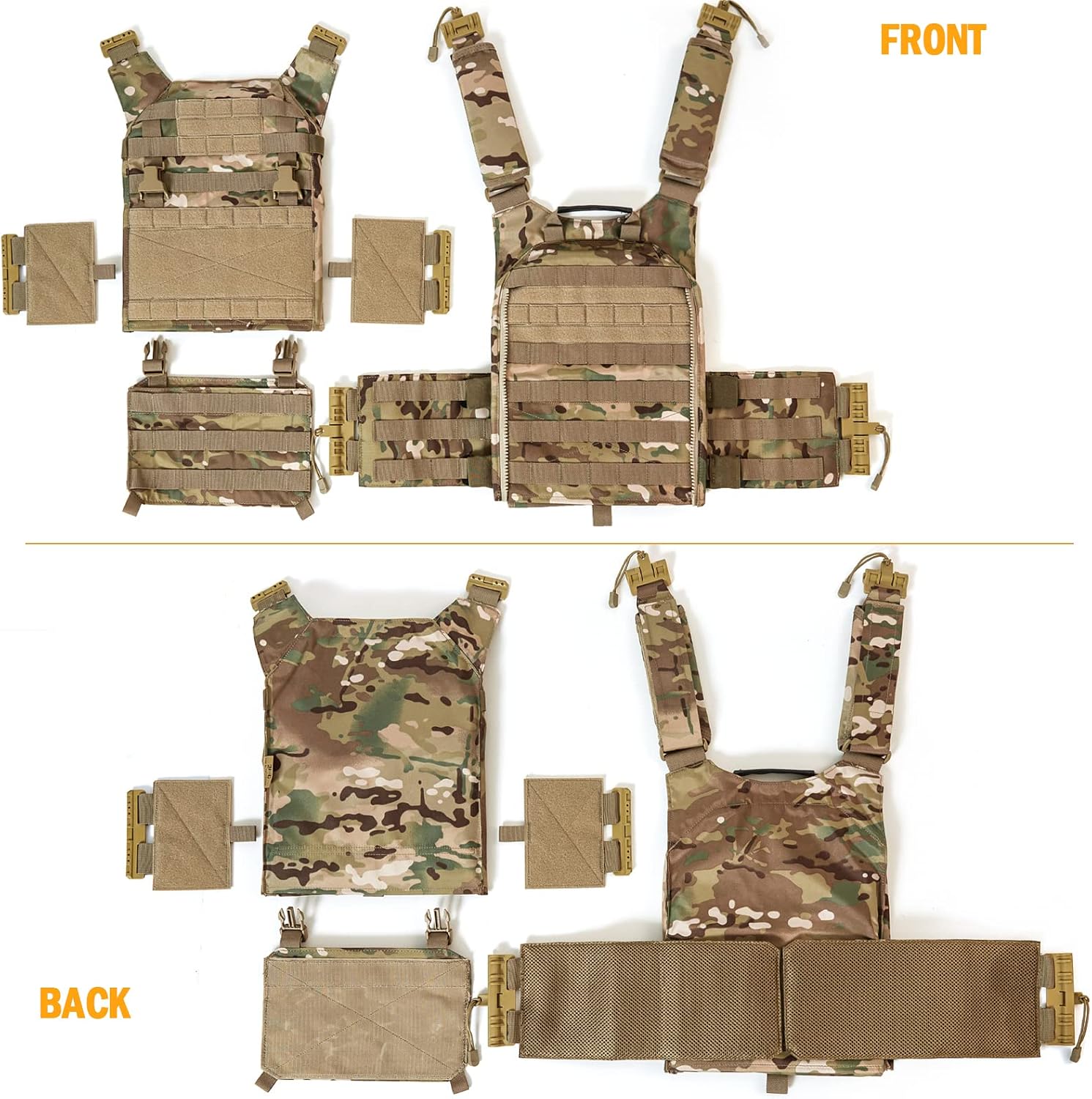 Akmax.cn MT Military Modular Vest Breathable Adjustable Quick Release Vest for Adult