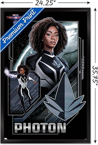Miniatura 3 de Trends International Marvel The Marvels - Póster de pared con fotón, 22.37 x 34.00 pulgadas, versión enmarcada en negro