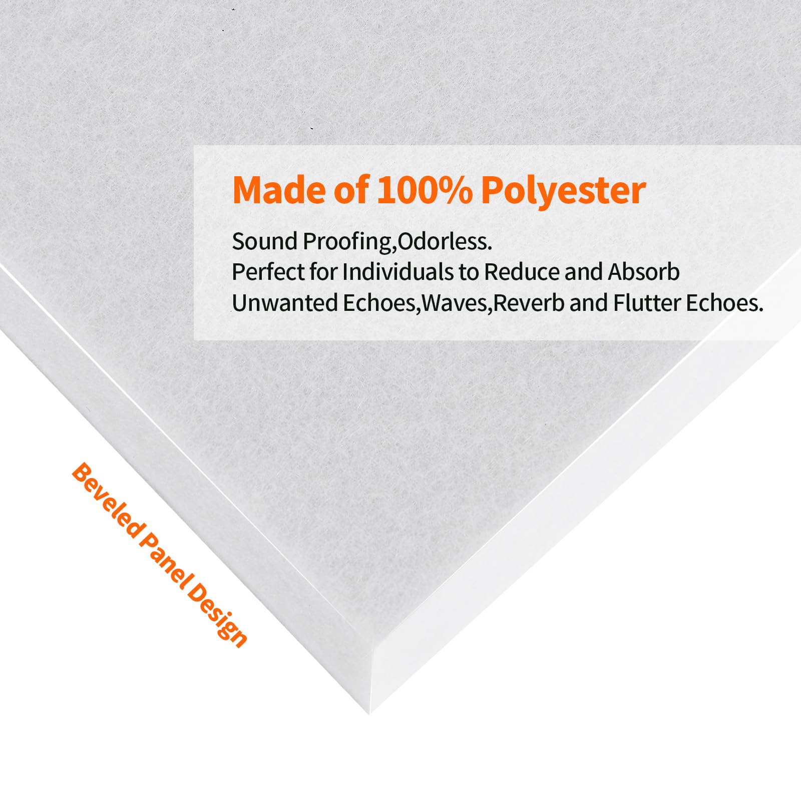 12 Stück Selbstklebend Akustikplatten,30x30x1 cm Akustik Absorber Akustikpanel Schallschutzplatten für Tonstudio,Büro,Studio,Akustische Behandlung und Wanddekoration（Weiß）