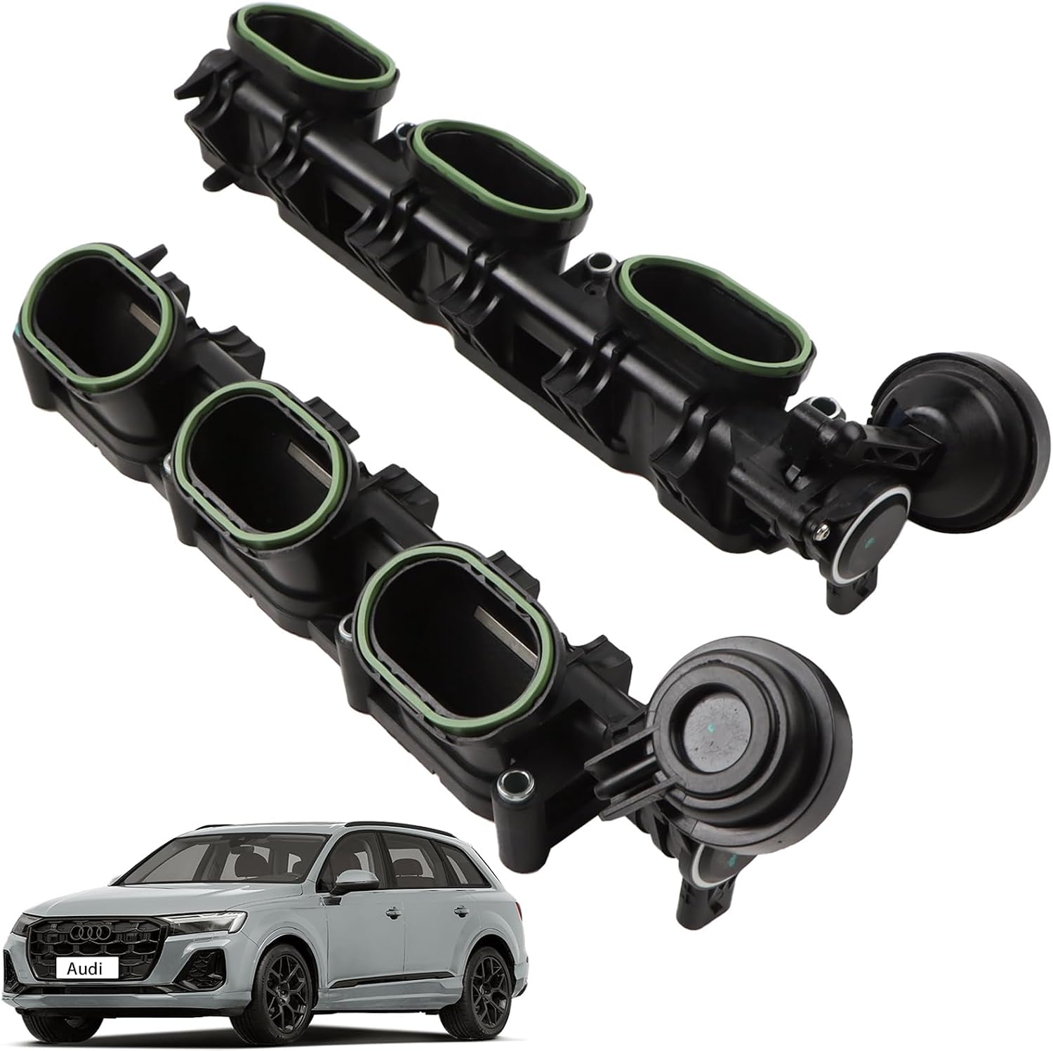 MUCO Engine Intake Manifold 06E133109AN 06E133110AN Left Right Compatible with Audi A6 A7 A8 2016-2018 For Audi Q7 2017-2019 3.0L