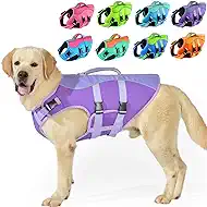 PETDSH Dog Life Jacket Small, High Flotation Dog Life Vest for Swimming Boating, Reflective Puppy Lifejacket with Superior Buoyancy and Rescue Handle, Adjustable Safety Dogs Floating Vests