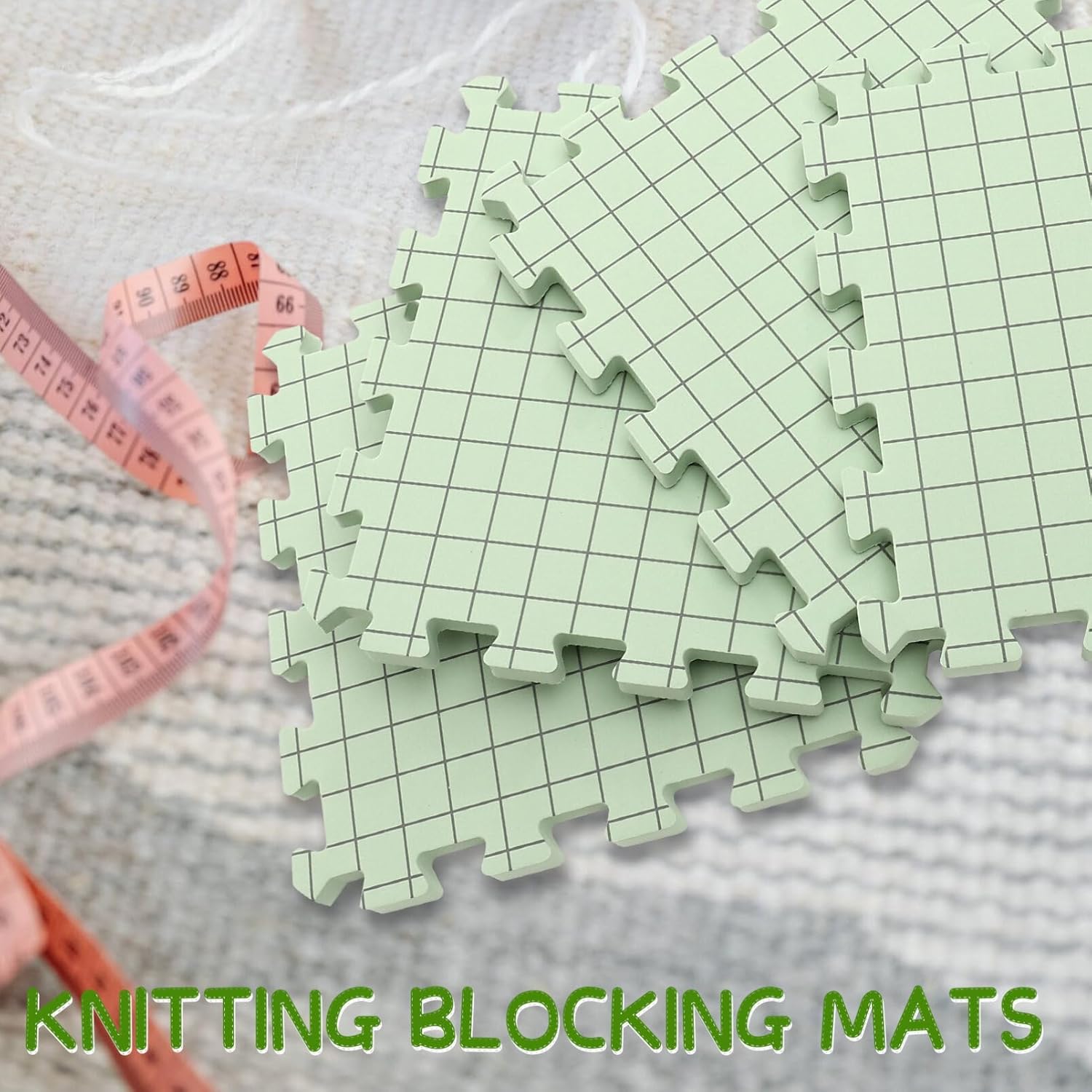 1 Set Foam Knitting Grid Blocking for Knitting Accuracy Needlepoint Crochet with T-Shaped Pin
