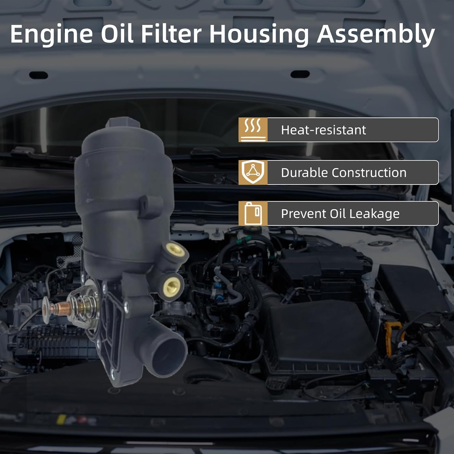 Engine Oil Filter Housing Assembly Fit for 3.0T A4 A5 A6 A7 A8 Q5 Q7 Touareg Cayenne 059115389G 057115443A O59198405 95810701031 95810701032