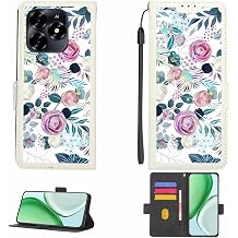 Case Compatible for IHunt S25 Ultra Phone Case Flip Cover [with Tempered Glass Screen Protector][RFID Blocking][Colorful Reflect Light] LPT-HUA3