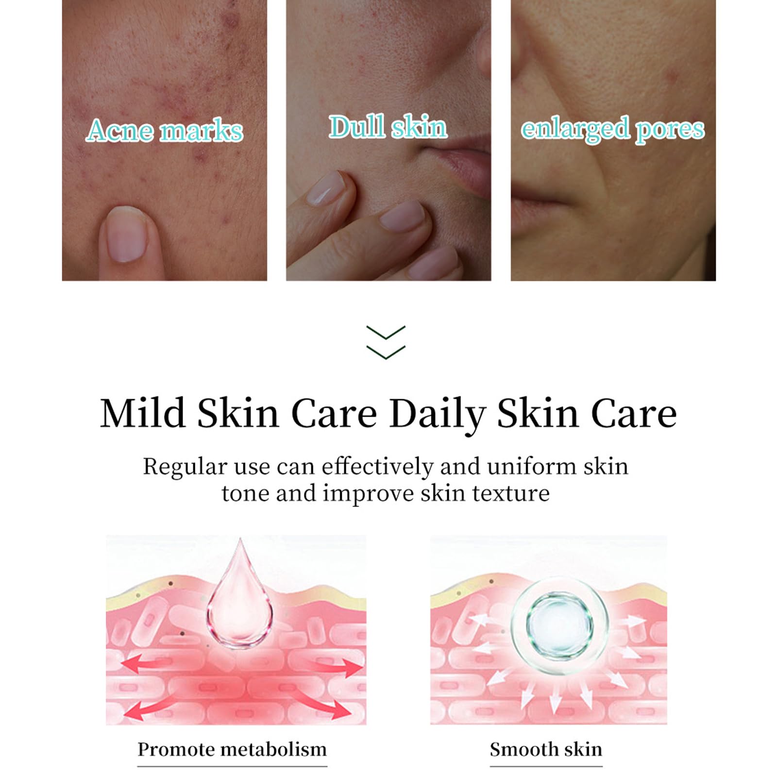 HERBENJOY Glycolic Acid 7% Toning Solution, 250ml, Exfoliating Serum for Acne Prone Skin, Natural Glow Essence with Glycolic Acid