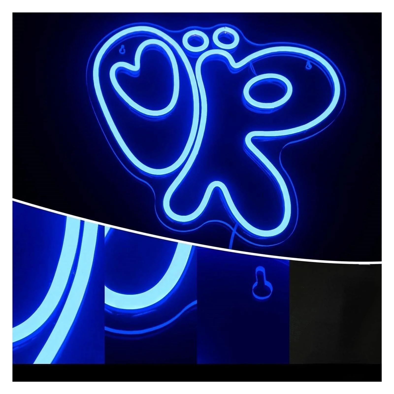 Insegna luminosa al neon OK Lumaca per insegne al per neon per decorazioni da parete LED per luminose per per matrimoni, feste di compleanno, camerette per bambini, regali per, bambine, 32x36 cm