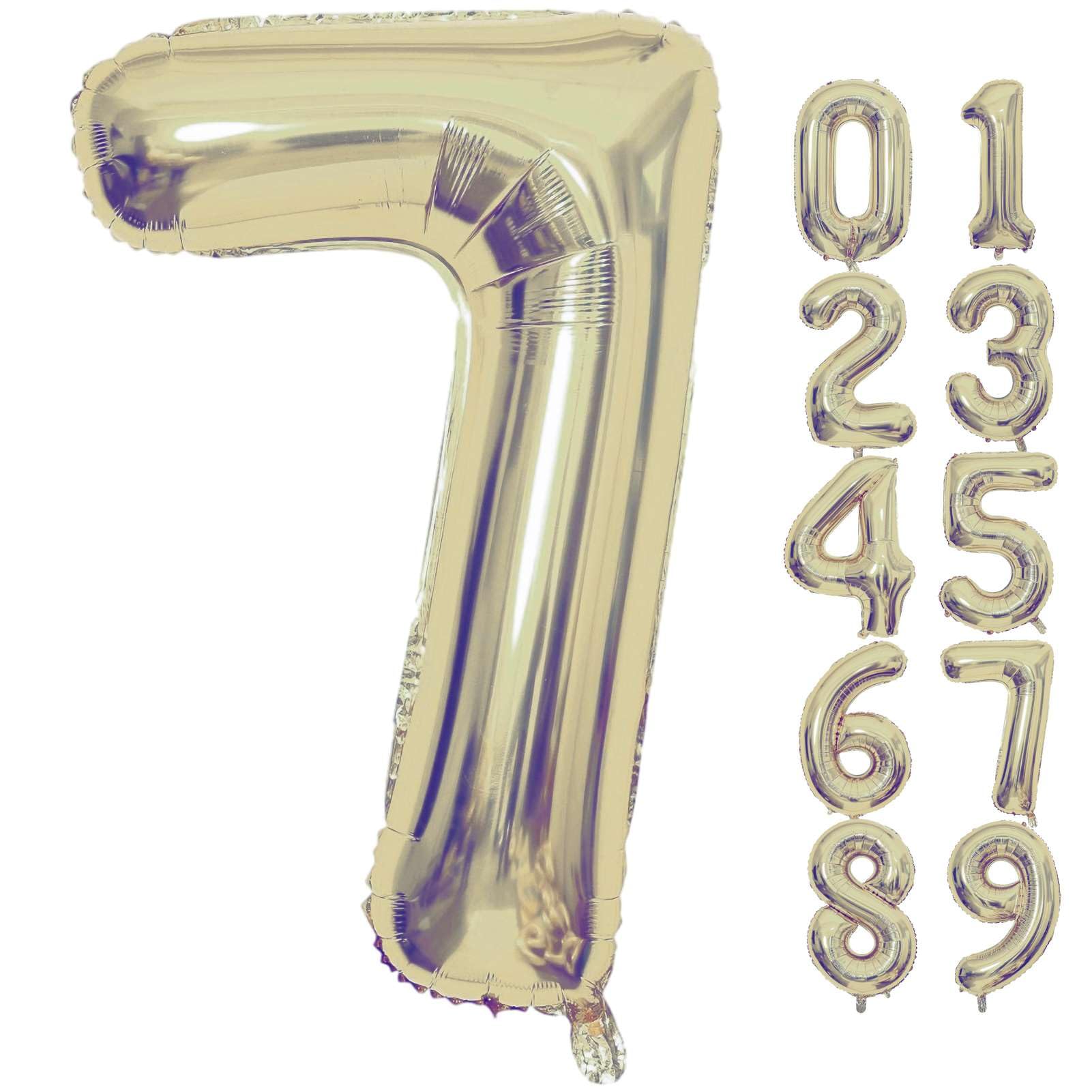 Champagne Gold Number Balloons - 40 Inch -20 Champagne Gold Number Balloons - 40 Inch -20