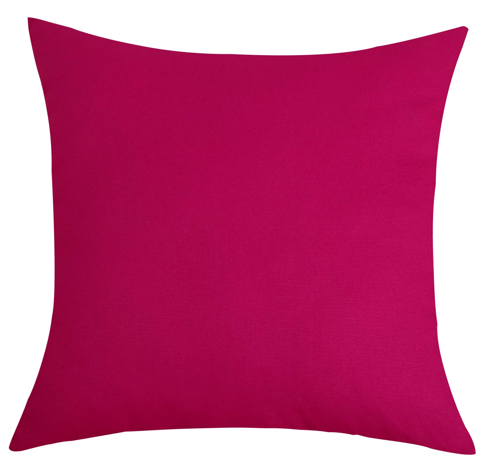 TangDepot Cotton Solid Throw Pillow Covers, 22" x 22" , Brilliant Rose, 1 Count (Pack of 1)