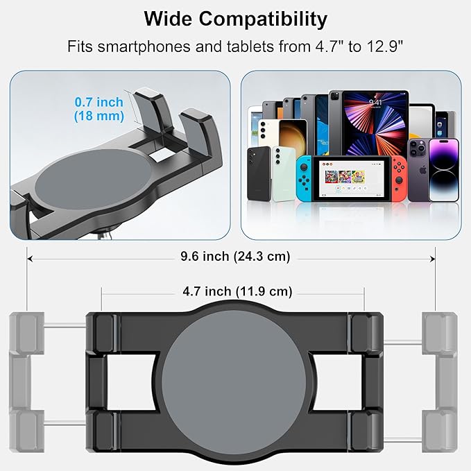 Soporte de tablet para vehículo pesado con base perforada miniatura 4