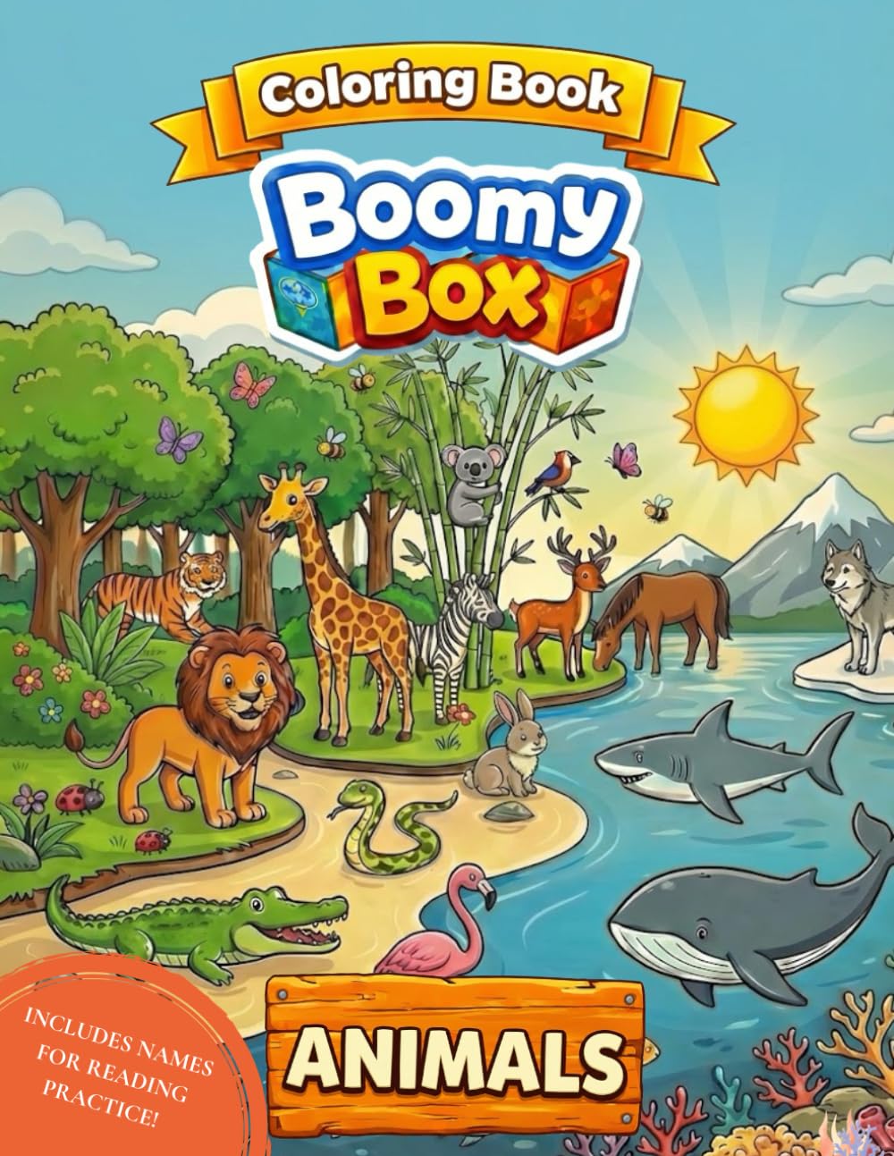 Coloring Book Animals Boomy Box (Boomy Box Coloring Collection)