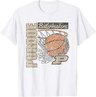 Purdue Boilermakers Vintage Basketball 90's White T-Shirt