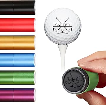 Custom Golf Ball Stamp, Golf Ball Stamp Personalized with Logo&Text, Reusable Waterproof Golf Ball Marker, Golf Accessories Gifts for Men Golfer Husband Boyfriend Dad