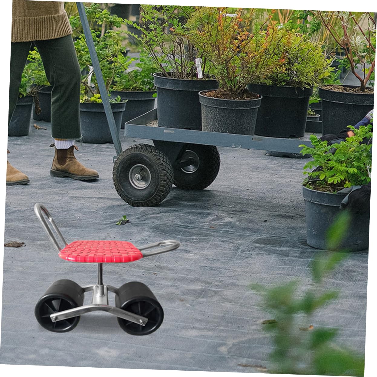 BESPORTBLE 2pcs Rolling Garden Stool Wheels Portable Gardening Seat for Outdoor Activities for Camping Fishing and Gardening Tasks Wheels