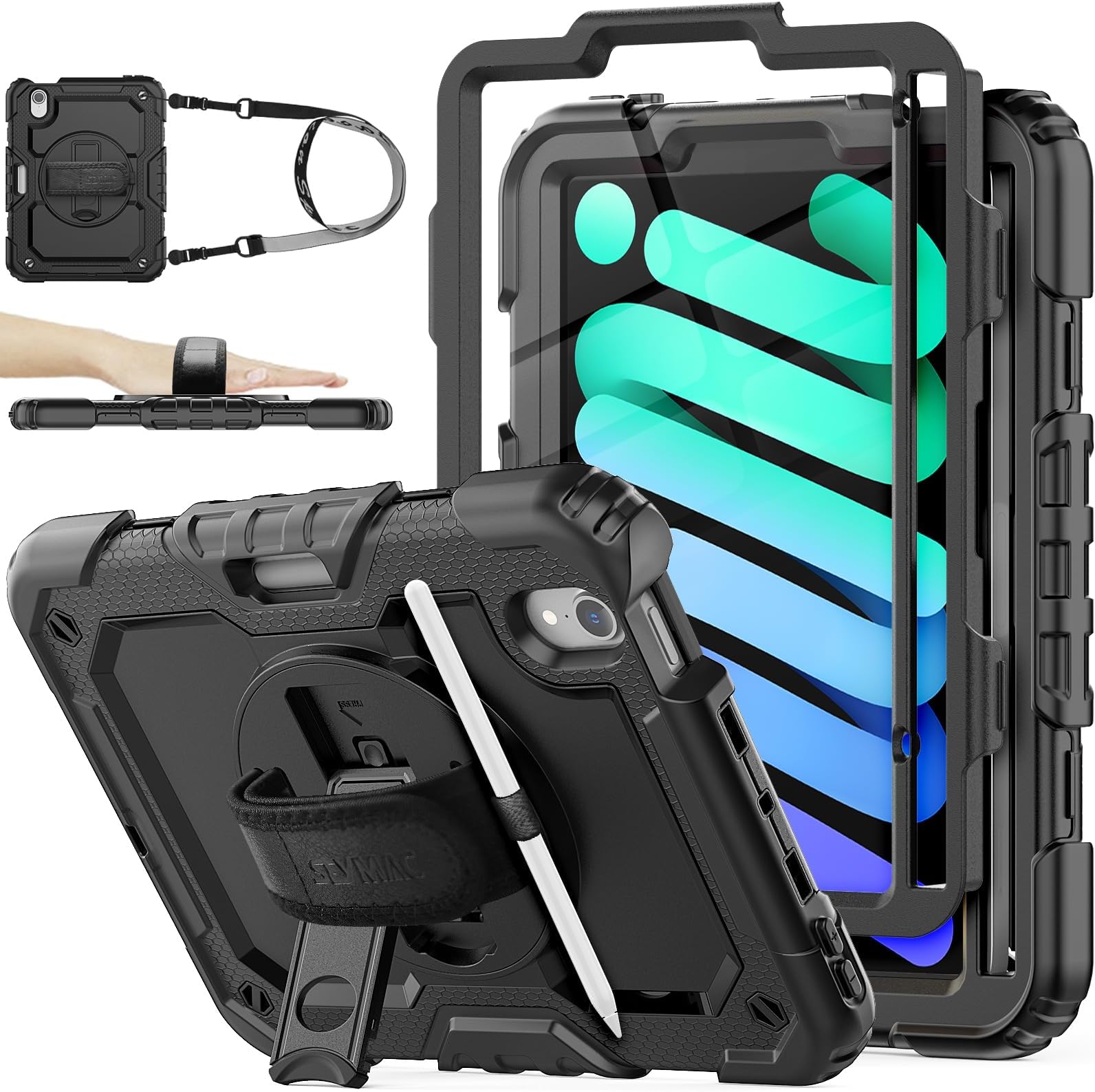 Survivor Griffin Endurance per iPad Mini 6a generazione, colore: Nero