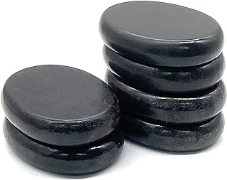 Zabrina Personal Large Massage Stone Set Basalt Hot Rocks Stones, 2.36 In 3.15 In,Black,6 Count