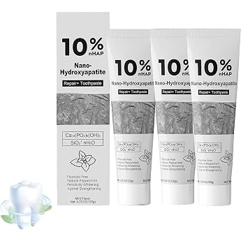 10% Hydroxyapatite Toothpaste Hydroxyapatite Toothpaste Protects Enamel and Strengthens Teeth Fluoride-free Enamel Repair and Relief of Tooth Sensitivity 3